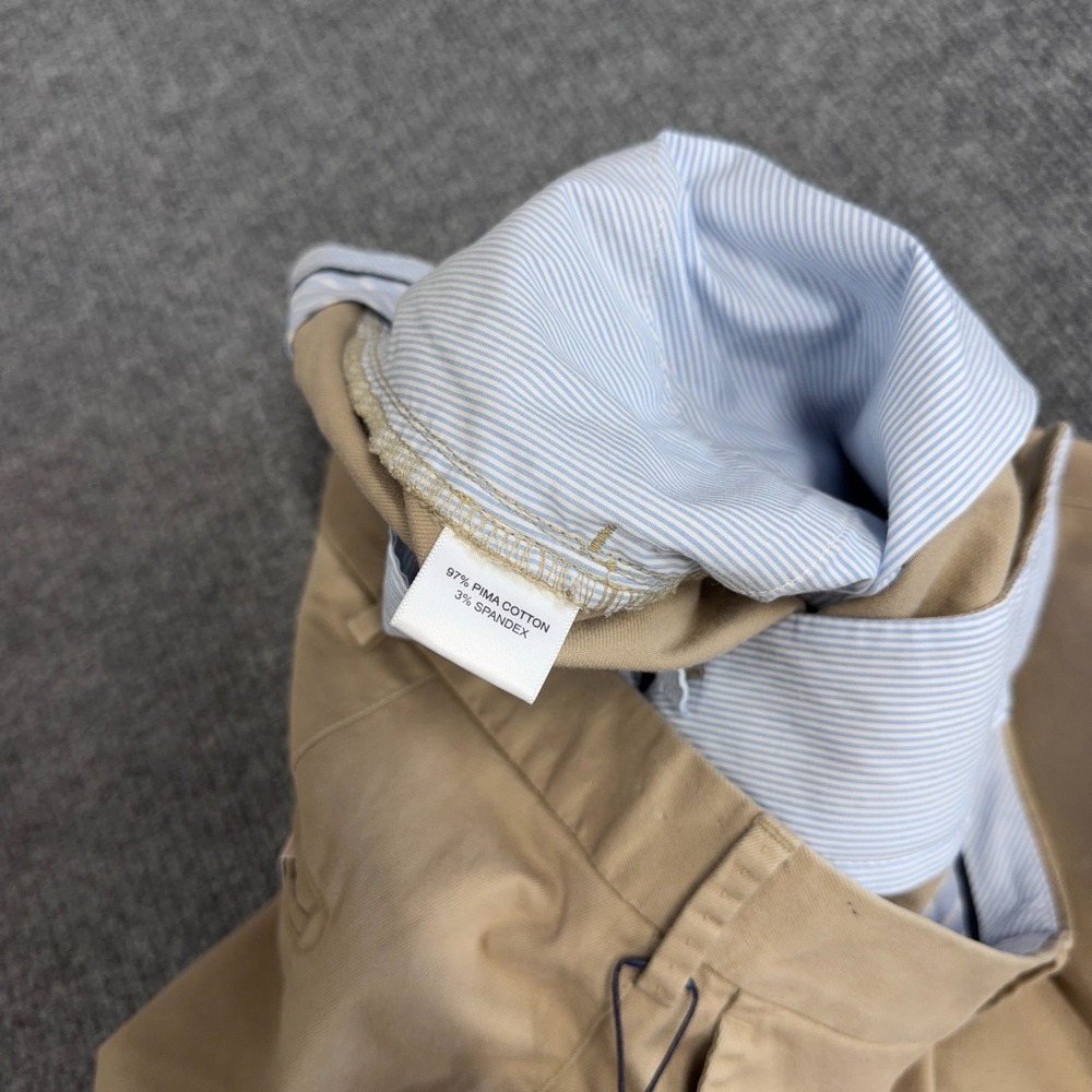 Peter Millar Pants Men 40x36 Khaki Tan Soft Touch Twill Chino Pima Cotton NEW - Picture 9 of 12